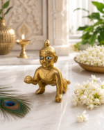 Brass Laddu Gopal Crawling Idol / Bal Krishna Murti - Image 5