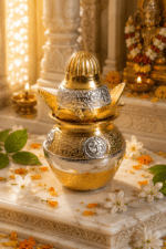 Decorative Brass Om Kalash for Pooja and Mandir Setup - Image 8