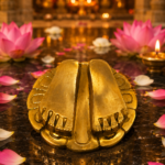Brass Vishnu Paduka / Charan Paduka for Home Mandir