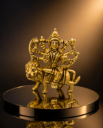 Brass Ashtabhuja Durga Mata Idol on Lion - Image 7