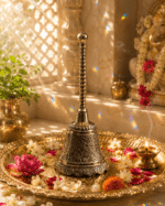 Heavy Engraved Brass Pooja Bell with Floral Design - Image 7