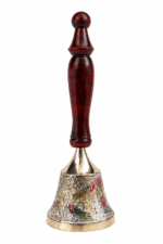 Brass Pooja Bell with Brown Wooden Handle - Image 5