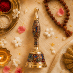 Multicolour Peacock Brass Pooja Bell - Image 6