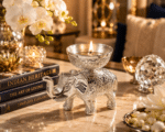 Silver Elephant Diya / Tealight Candle Holder for Home Décor and Pooja - Image 4