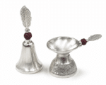 Diya and Leaf Handle Bell Pooja Set - Image 2