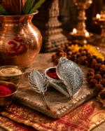 Peacock Feather Roli Chawal Tilak Box with Applicator - Image 3