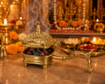 Brass Dhoop Dani with Handle / Traditional Incense Burner - Image 8