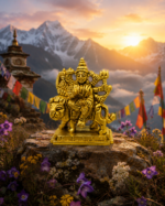 Brass Goddess Durga Idol on Lion / Sherawali Mata Murti - Image 7