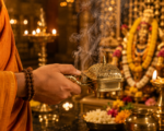 Brass Dhoop Dani with Handle / Traditional Incense Burner - Image 9