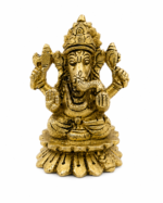 Brass Ganpati Idol on Lotus Base for Pooja & Gifting - Image 10
