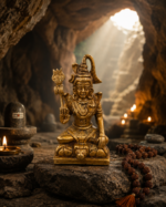 Brass Lord Shiva Idol with Trishul for Home Mandir - Image 4