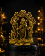 Premium Brass Ram Darbar Idol with Decorative Temple Arch - Image 9