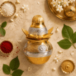Decorative Brass Om Kalash for Pooja and Mandir Setup