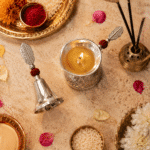 Diya and Leaf Handle Bell Pooja Set - Image 9