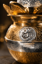Decorative Brass Om Kalash for Pooja and Mandir Setup - Image 3