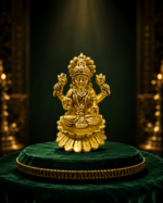 Brass Goddess Lakshmi Idol on Lotus Base - Image 2