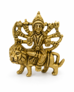 Brass Ashtabhuja Durga Mata Idol on Lion - Image 2