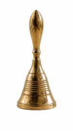 Smooth Brass Pooja Bell with Rounded Handle - Image 7