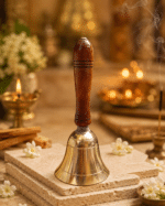 Brass Bell with Carved Wooden Handle - Image 6