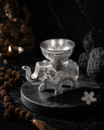 Silver Elephant Diya / Tealight Candle Holder for Home Décor and Pooja - Image 6