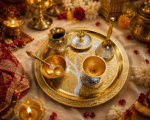 Gold Silver Complete Pooja Thali Set with Kalash, Bell, Diya and Accessories - Image 4
