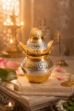 Decorative Brass Om Kalash for Pooja and Mandir Setup - Image 2
