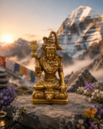Brass Lord Shiva Idol with Trishul for Home Mandir - Image 9