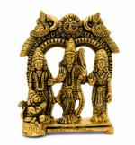 Brass Ram Darbar Idol with Lord Ram, Sita, Lakshman and Hanuman - Image 8