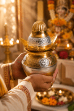 Decorative Brass Om Kalash for Pooja and Mandir Setup - Image 9