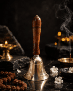 Brass Bell with Carved Wooden Handle - Image 5
