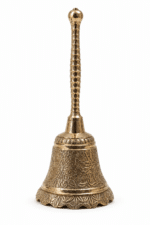 Heavy Engraved Brass Pooja Bell with Floral Design - Image 9