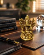 Brass Lord Ganesha Idol for Home Mandir & Vastu Décor - Image 2