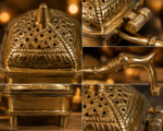 Brass Dhoop Dani with Handle / Traditional Incense Burner - Image 3