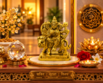 Brass Goddess Durga Idol on Lion / Sherawali Mata Murti - Image 3