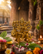 Brass Ashtabhuja Durga Mata Idol on Lion - Image 5