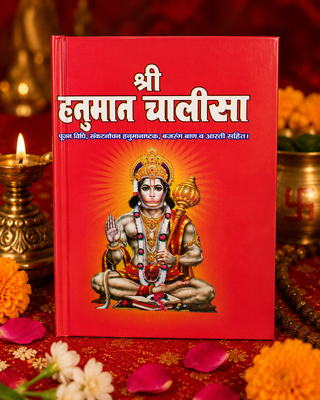 hanuman chalisa big Shri Hanuman Chalisa – Hindi Pooja Book with Aarti - Image 1